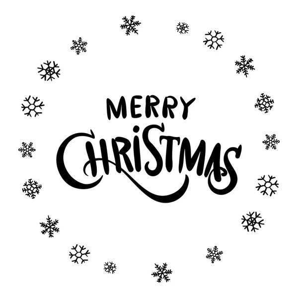 Buon Natale nero scintillante disegno lettering. Illustrazione vettoriale EPS 10 — Vettoriale Stock