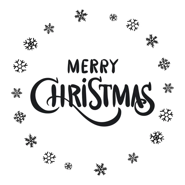 Buon Natale nero scintillante disegno lettering. Illustrazione vettoriale EPS 10 — Vettoriale Stock