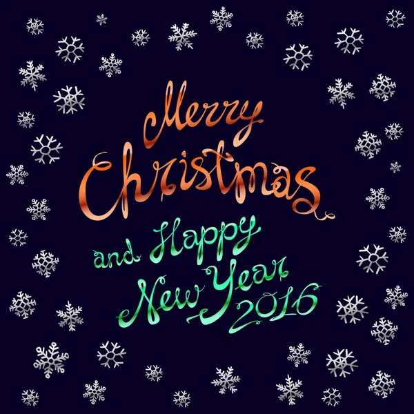 Merry Christmas gold glittering lettering design. Vector illustration EPS 10 — Stock Vector