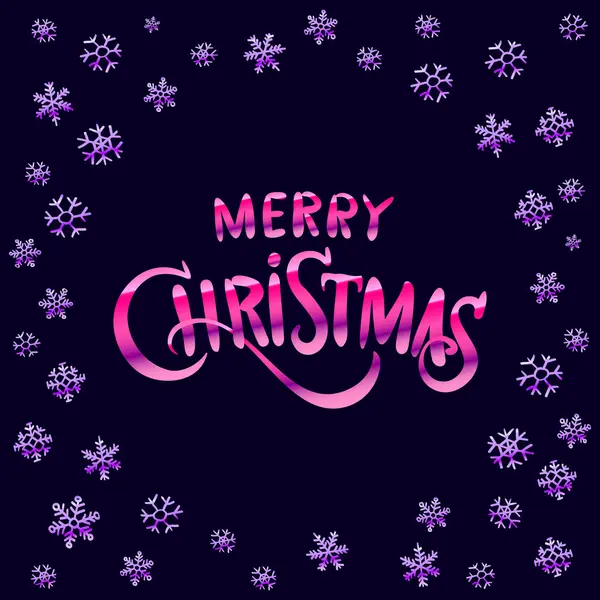 Frohe Weihnachten rosa glitzernden Schriftzug Design. Vektor Illustration Folge 10 Kunst — Stockvektor