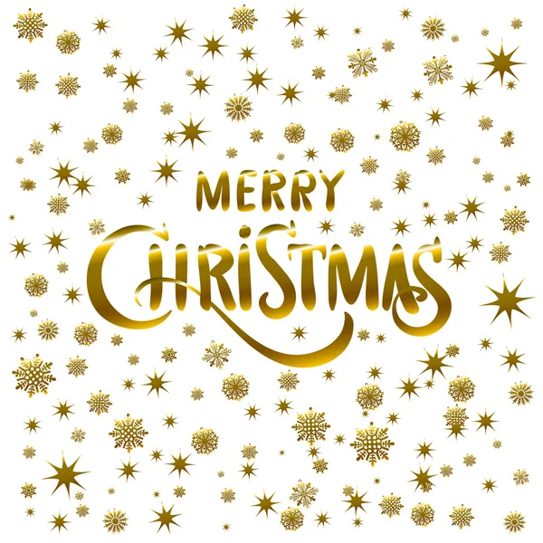 Golden incandescente Buon Natale e felice anno nuovo 2016 raccolta di lettering. Illustrazione vettoriale — Vettoriale Stock