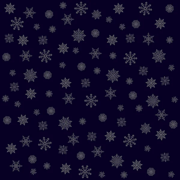 Elegante Weihnachten Hintergrund mit silbernen Schneeflocken 2016 — Stockvektor