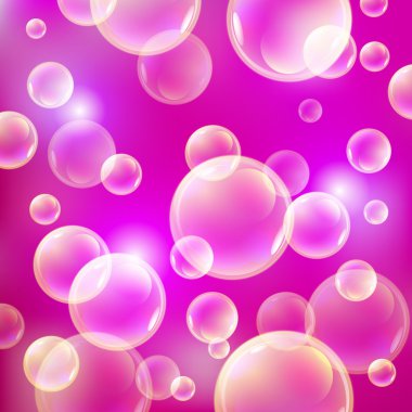 pembe arka planda sabun köpükleri