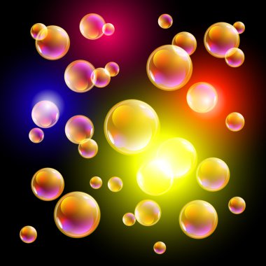 Sarı soyut şenlikli bokeh ışıklar arka plan