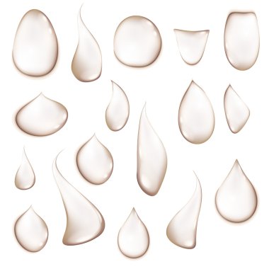 Saf su gerçekçi kümesi yalıtılmış vektör çizim damla açık bırak 