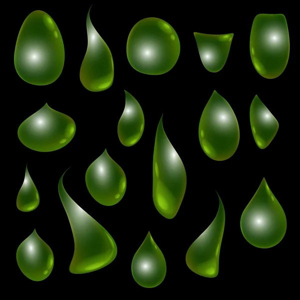 Drop water on glass vector black background — Stock Vector