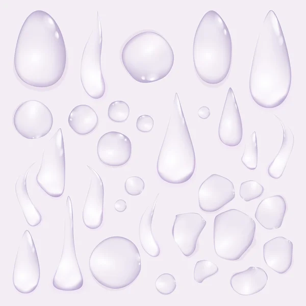 Drop water on glass vector background — Stock Vector