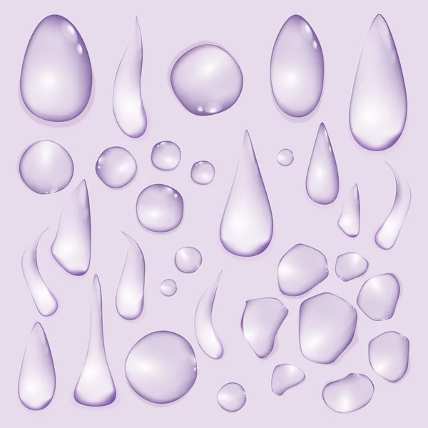 Goutte d'eau sur fond vectoriel en verre — Image vectorielle