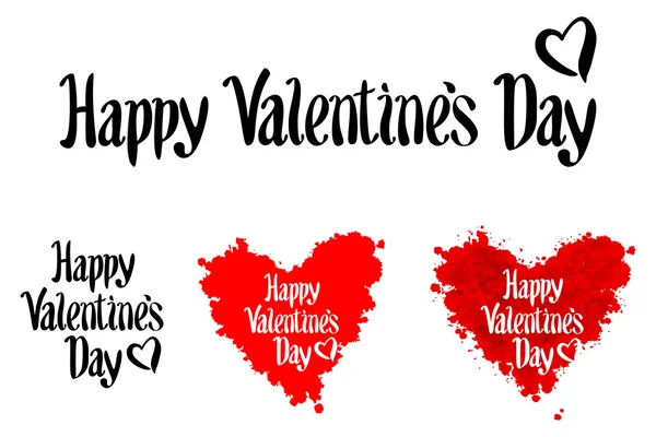 Valentines giorno vintage lettering sfondo — Vettoriale Stock