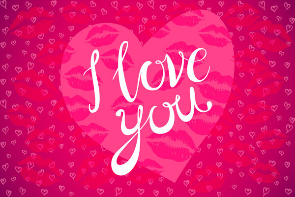 я люблю вас поцеловать вектора сердца красные губы розовые