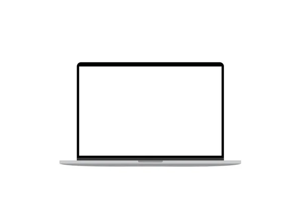 Vektorová Ilustrace Makety Moderního Notebooku Prázdnou Obrazovkou Kopírovacím Prostorem Izolovaným — Stockový vektor
