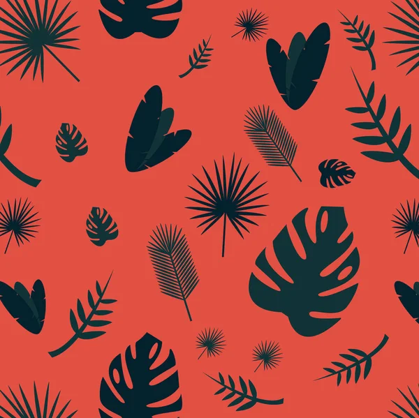 Illustration vectorielle sans couture des feuilles ombre — Image vectorielle