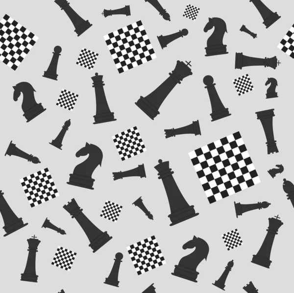 Naadloze vector illustratie over het thema schaken — Stockvector