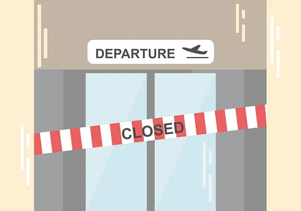 Portail fermé à l'aéroport — Image vectorielle