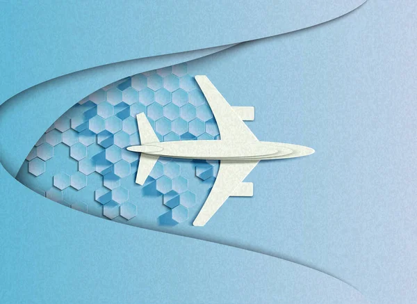 Un avion volant dans le ciel — Image vectorielle