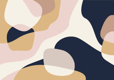 Yumuşak pastel renklerdeki soyut şekiller