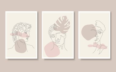 Antika karakterler seti. Satır sanatı.