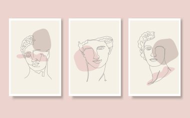 Antika karakterler seti. Satır sanatı.