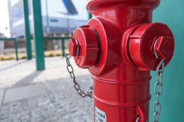 Hydrant red construction column clipart