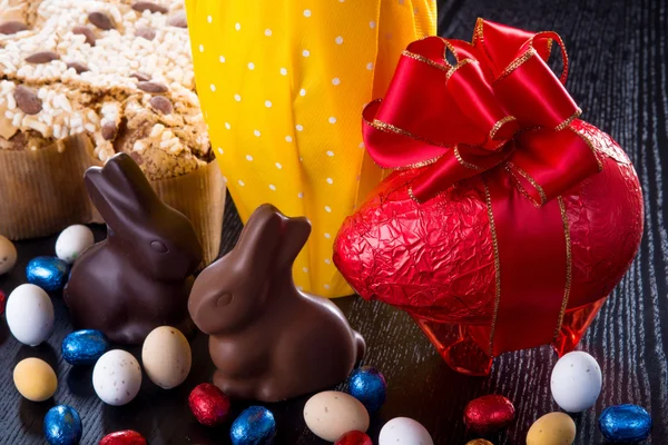 Easter chocolate bunnies — Stock Photo, Image