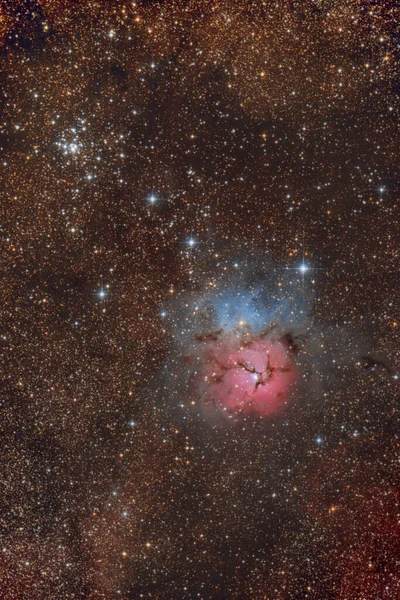 Nebulosa Nella Notte Stellata Bellissimo Cosmo Sfondo — Foto Stock