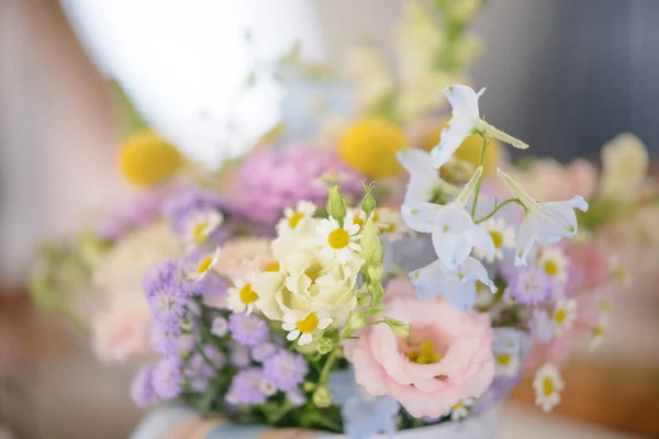 Beau Bouquet Fleurs Mariage Gros Plan — Photo