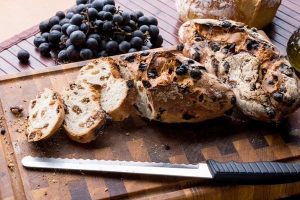 Pan con uvas — Foto de Stock