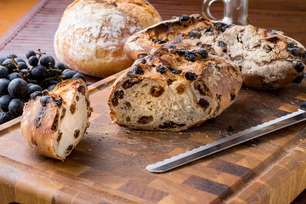 Pan con uvas — Foto de Stock