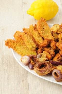 hamur kızarmış sebzeler