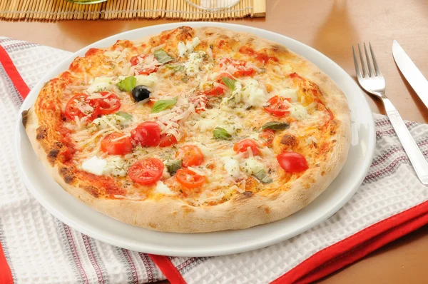 Real traditional italian pizza — Stock Photo, Image