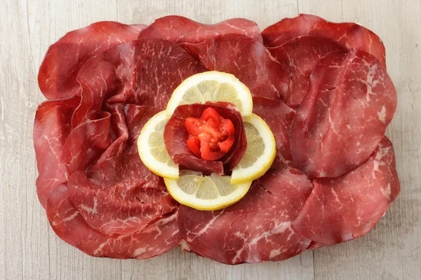 Bresaola carpaccio — Stock Photo, Image