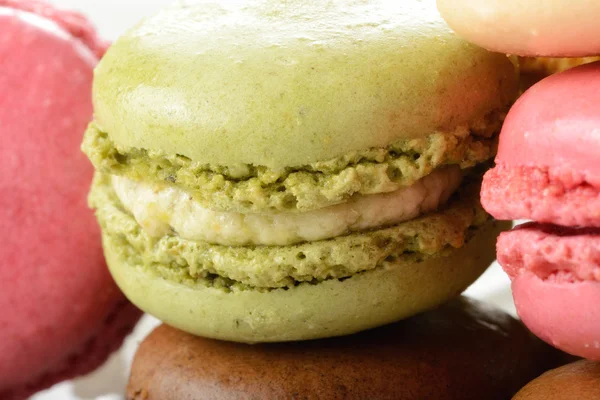 Macarons tijdens een snack — Stockfoto