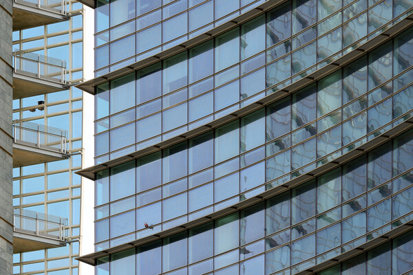 Modern glass skyscraper as background