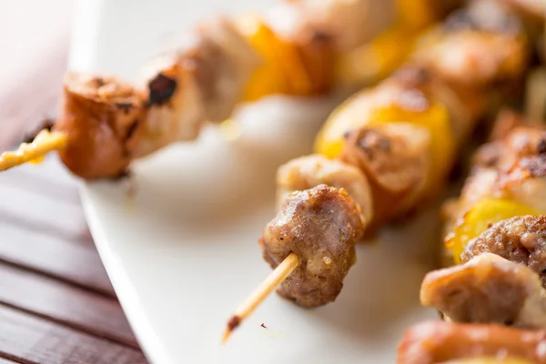 Skewers of meat — Stock Photo, Image