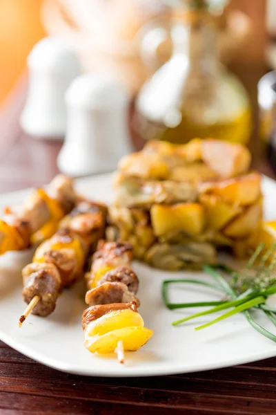 Skewers of meat — Stock Photo, Image