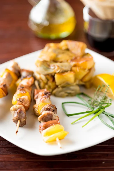 Skewers of meat — Stock Photo, Image