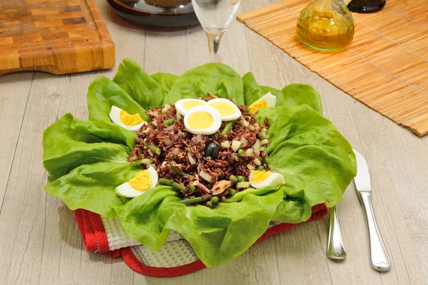 Red rice salad — Stock Photo, Image