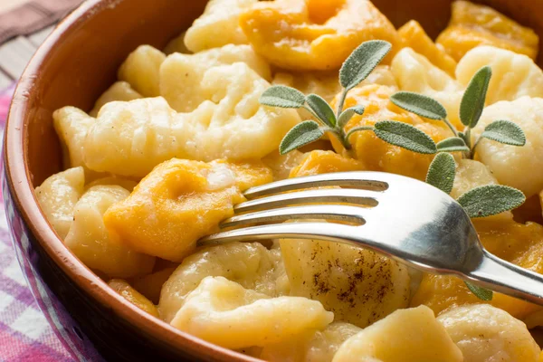 Gnocchi with butter — Stock Photo, Image