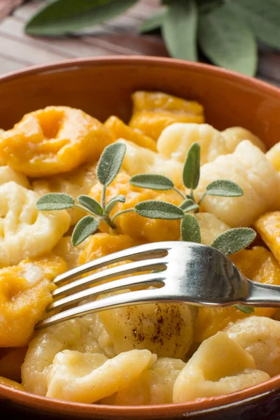 Gnocchi with butter — Stock Photo, Image