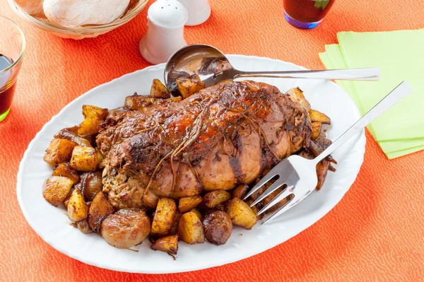 Ψητό και γεμιστό meatloaf — Φωτογραφία Αρχείου