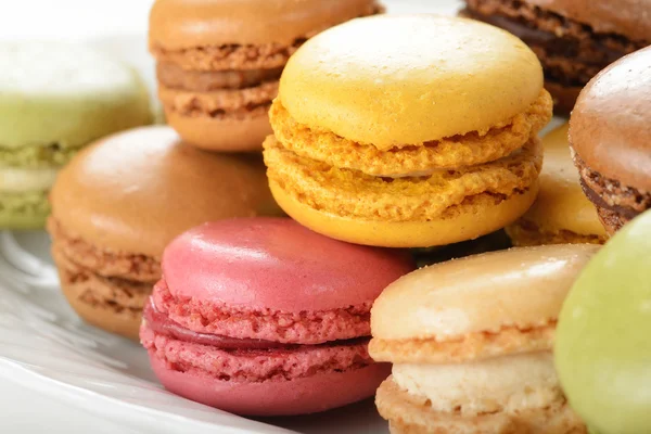 Macarons tijdens een snack — Stockfoto