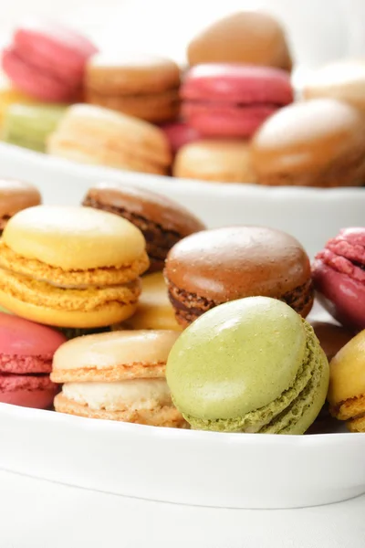 Macarons tijdens een snack — Stockfoto