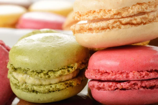 Macarons tijdens een snack — Stockfoto