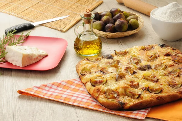 Pizza and focaccia — Stock Photo, Image