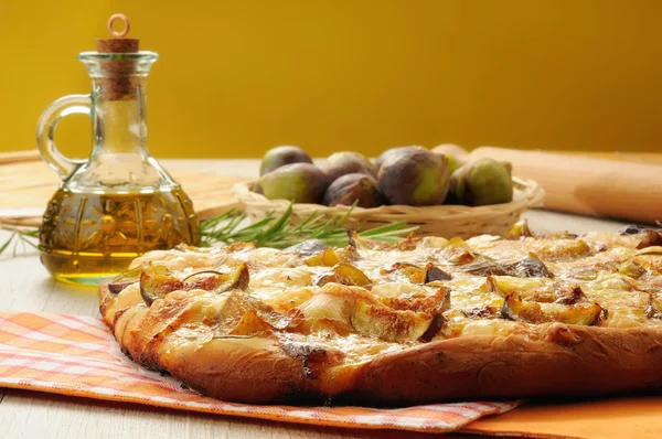 Pizza and focaccia — Stock Photo, Image