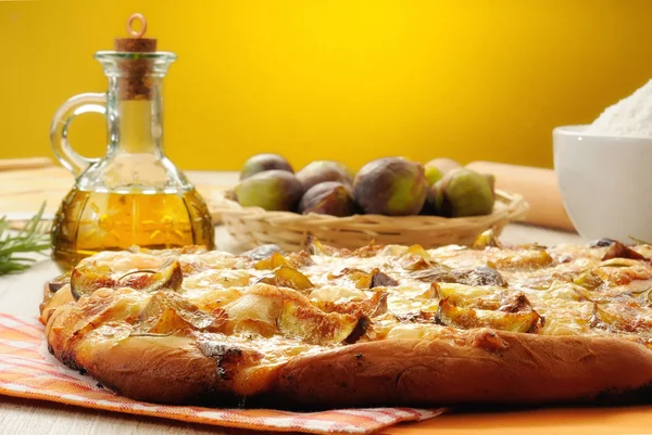 Pizza and focaccia — Stock Photo, Image