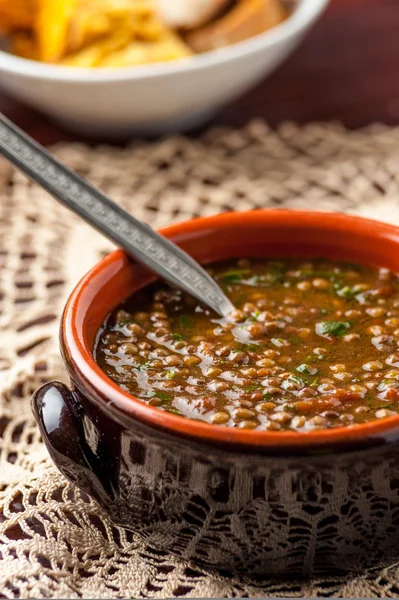 Sopa de lentejas — Foto de Stock