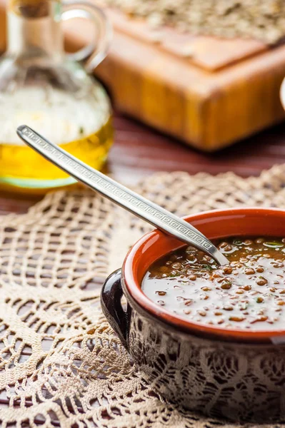 Sopa de lentejas — Foto de Stock