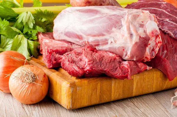 Mixed raw pork — Stock Photo, Image