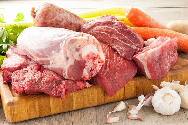 Mixed raw pork — Stock Photo, Image